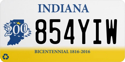 IN license plate 854YIW