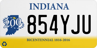 IN license plate 854YJU