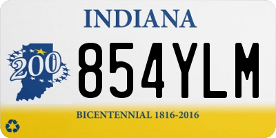 IN license plate 854YLM