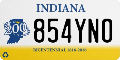 IN license plate 854YNO
