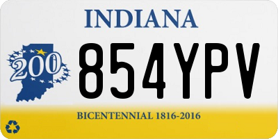 IN license plate 854YPV