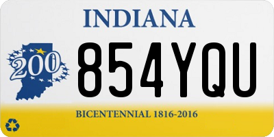 IN license plate 854YQU
