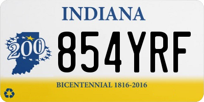IN license plate 854YRF