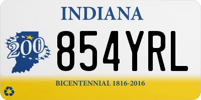 IN license plate 854YRL