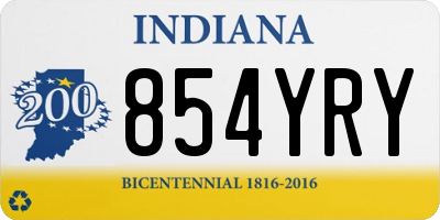 IN license plate 854YRY