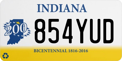 IN license plate 854YUD