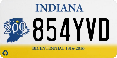 IN license plate 854YVD