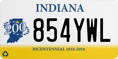 IN license plate 854YWL