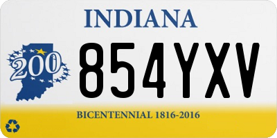 IN license plate 854YXV