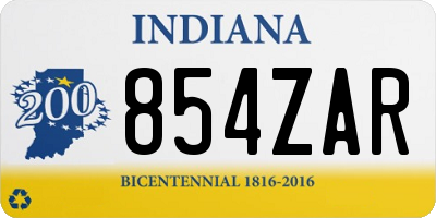IN license plate 854ZAR