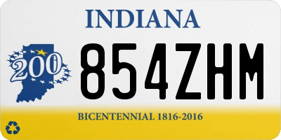 IN license plate 854ZHM