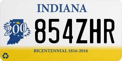 IN license plate 854ZHR