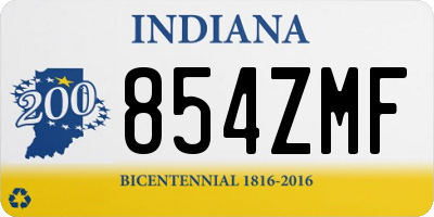 IN license plate 854ZMF