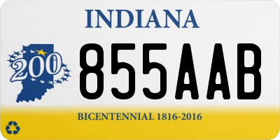 IN license plate 855AAB