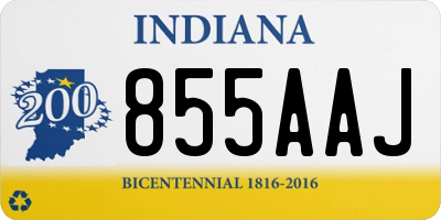 IN license plate 855AAJ