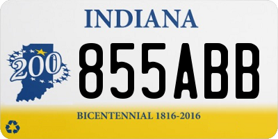 IN license plate 855ABB