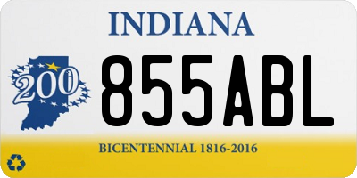 IN license plate 855ABL