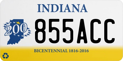 IN license plate 855ACC