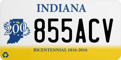 IN license plate 855ACV