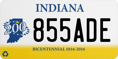 IN license plate 855ADE