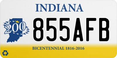 IN license plate 855AFB