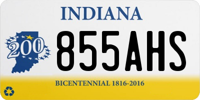 IN license plate 855AHS