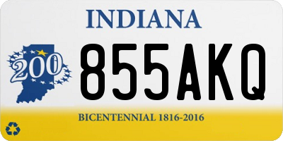 IN license plate 855AKQ