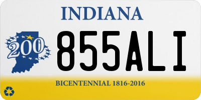 IN license plate 855ALI