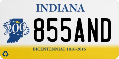 IN license plate 855AND