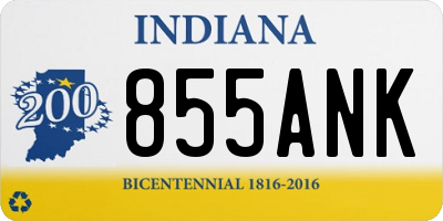 IN license plate 855ANK