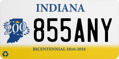 IN license plate 855ANY