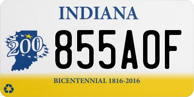 IN license plate 855AOF