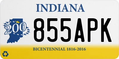 IN license plate 855APK