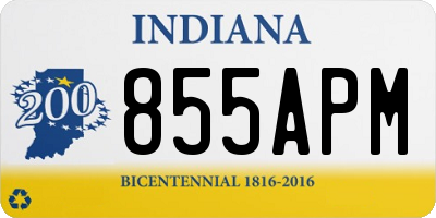 IN license plate 855APM
