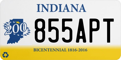 IN license plate 855APT
