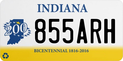 IN license plate 855ARH