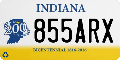 IN license plate 855ARX