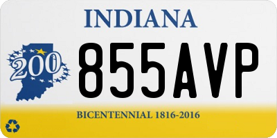 IN license plate 855AVP