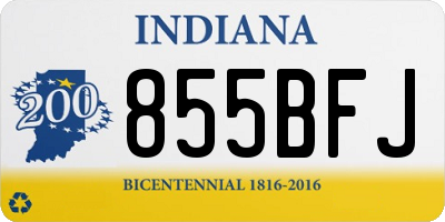 IN license plate 855BFJ