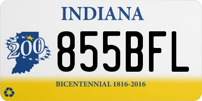 IN license plate 855BFL