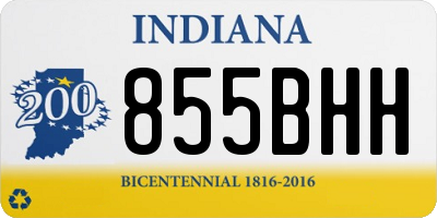 IN license plate 855BHH
