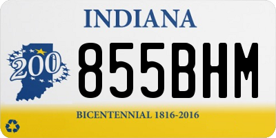 IN license plate 855BHM