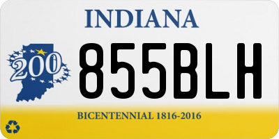 IN license plate 855BLH