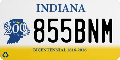 IN license plate 855BNM