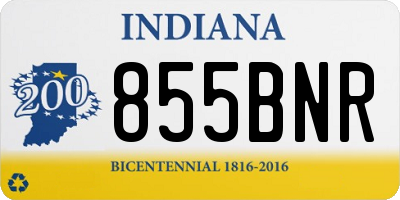 IN license plate 855BNR