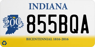 IN license plate 855BQA