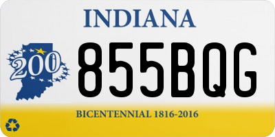 IN license plate 855BQG