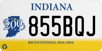 IN license plate 855BQJ