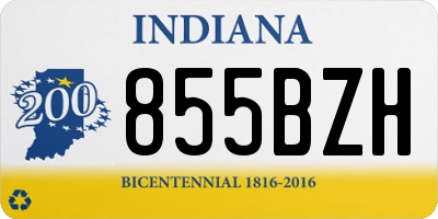 IN license plate 855BZH