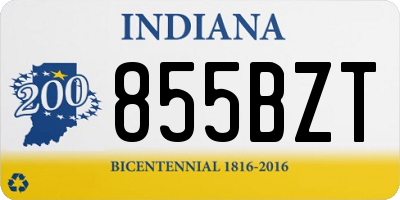 IN license plate 855BZT